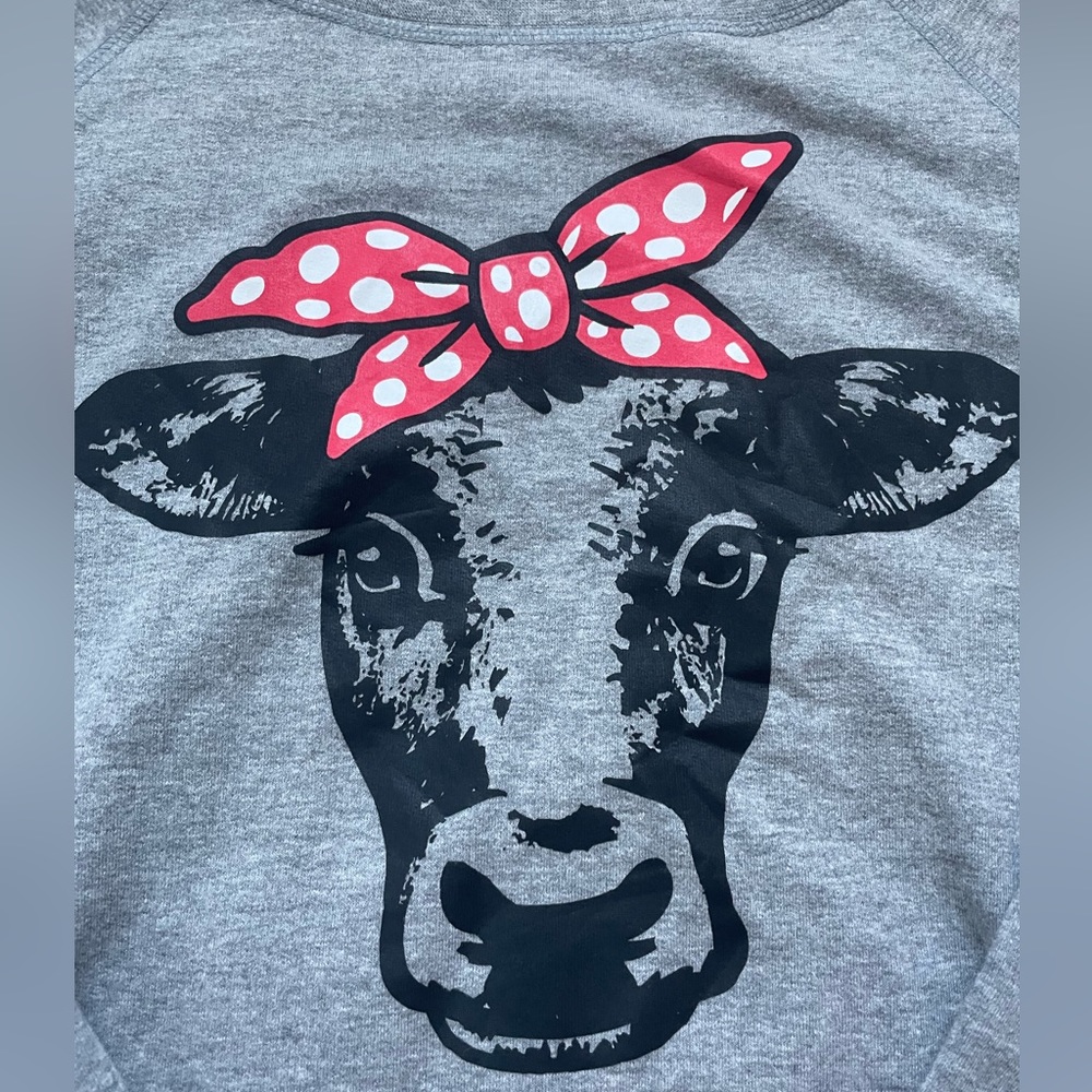 Instant Message Women’s Cow Crewneck - image 3